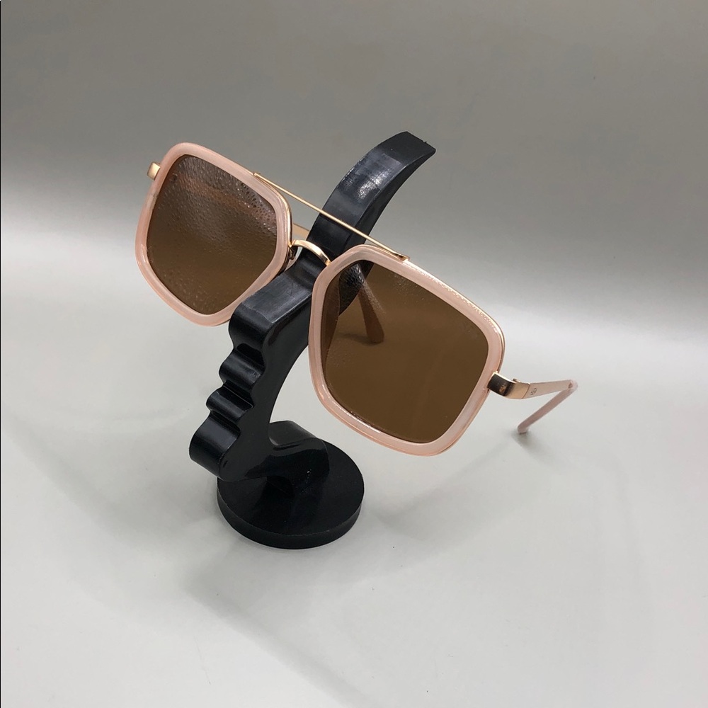 I sea Cruz Sunglasses Oatmeal Cream Brown Square Pilot Aviator Style Polarized